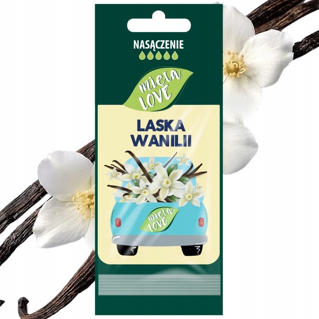 Mięta Love Laska Wanilii intensywny zapach do samochodu/szafy zawieszka