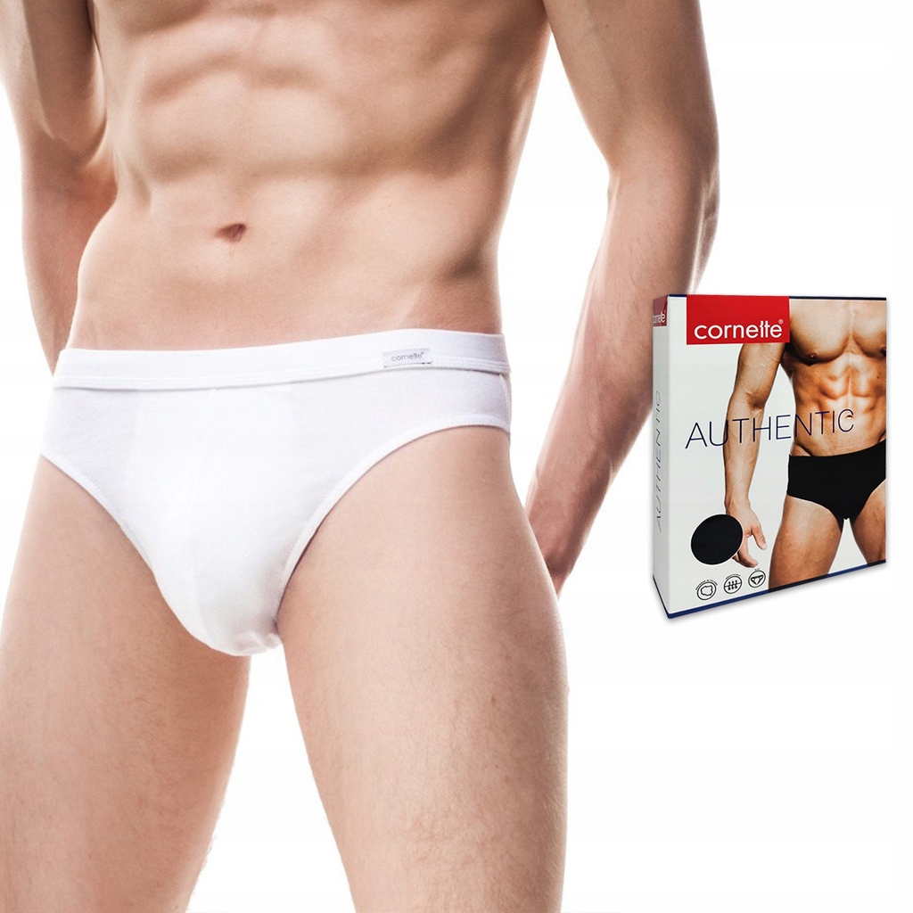 

Slipy Męskie białe Cornette Authentic Mini XXL