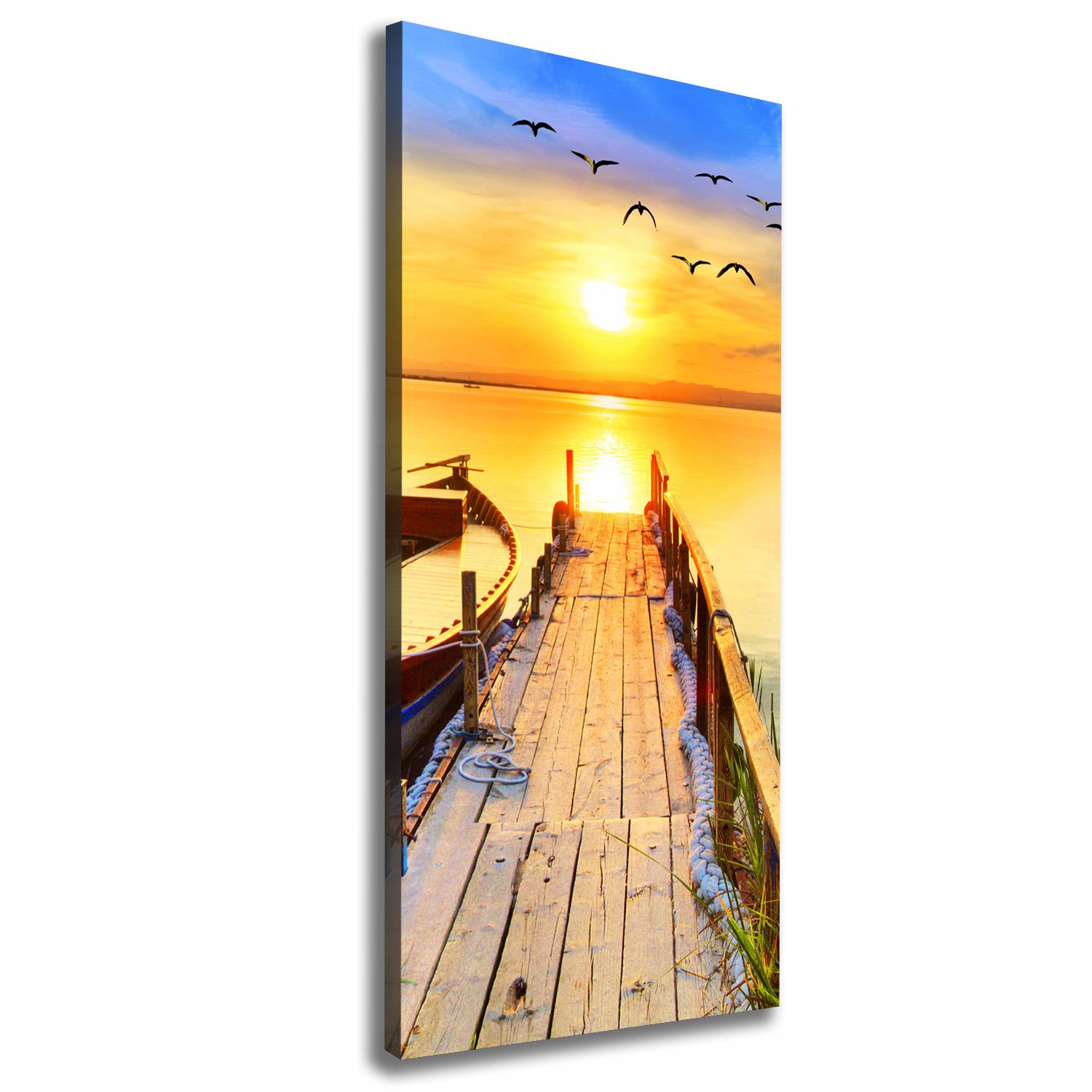 

Nowoczesny obraz canvas na ramie Jezioro 50x125 cm