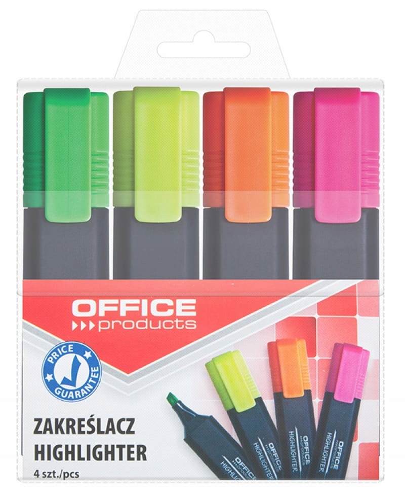 

Zakreślacz Office Products 1-5mm (Linia) 4szt.Mix