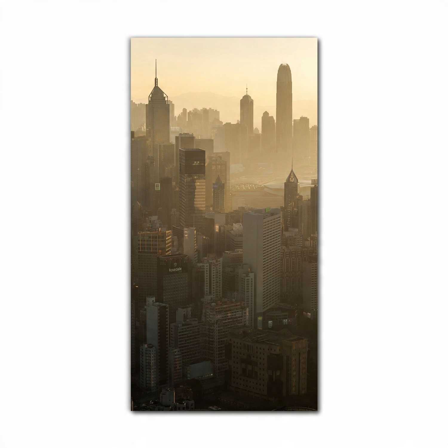 

Obraz szklany do sypialni 70x140 Hongkong budynki