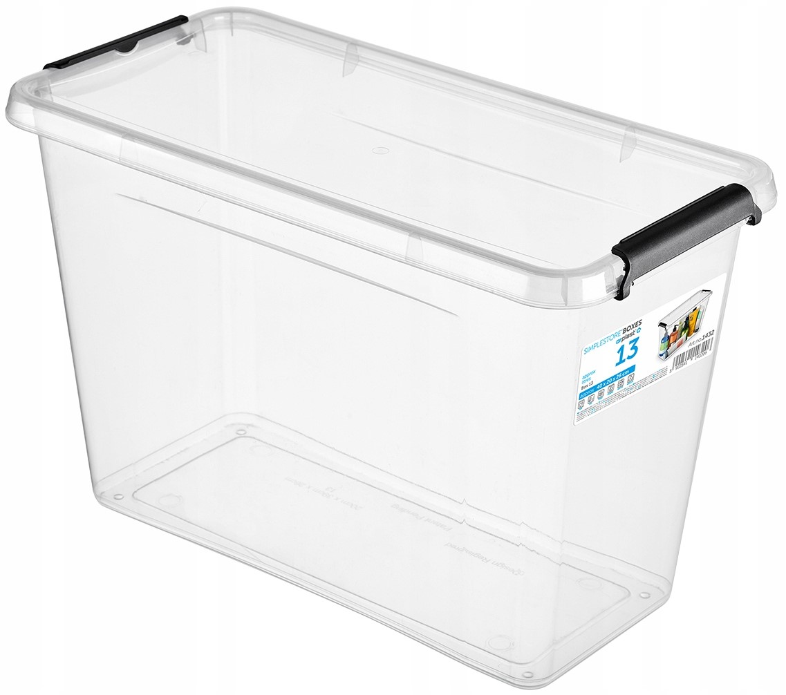 POJEMNIK PLASTIKOWY Z POKRYWKĄ NA ZABAWKI NARZĘDZIA MOXOM SIMPLESTORE 13 L