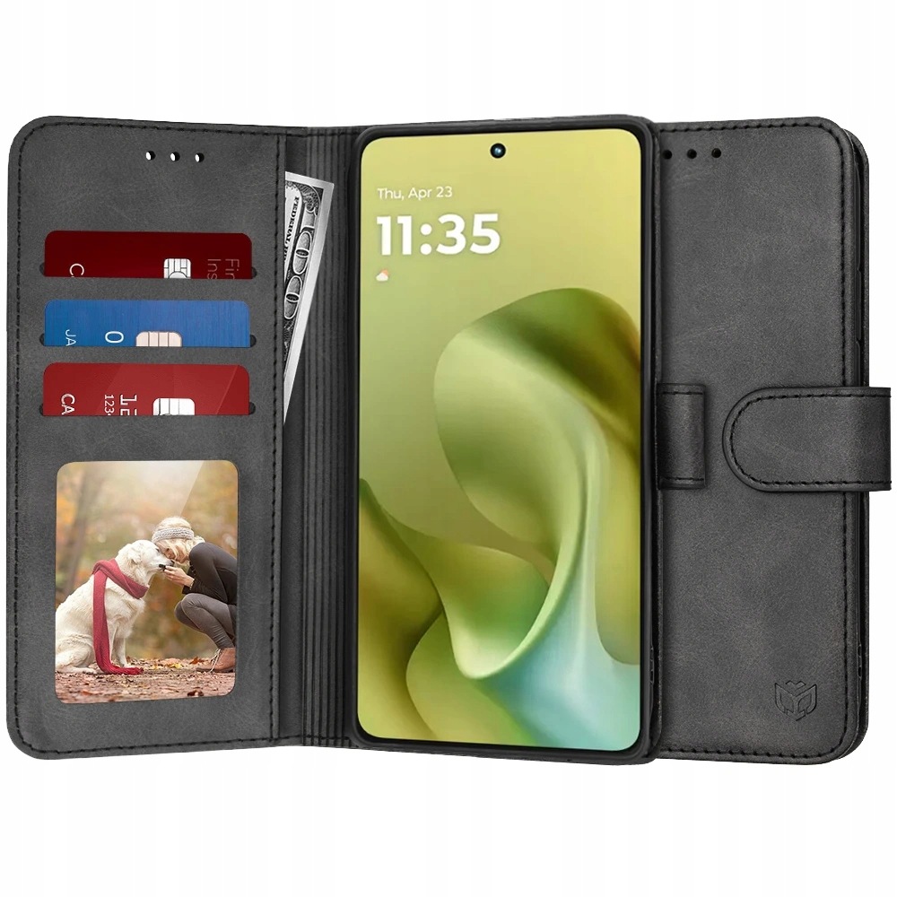 Techsuit – Diary Book etui książkowe na Motorola Moto G86 – czarne