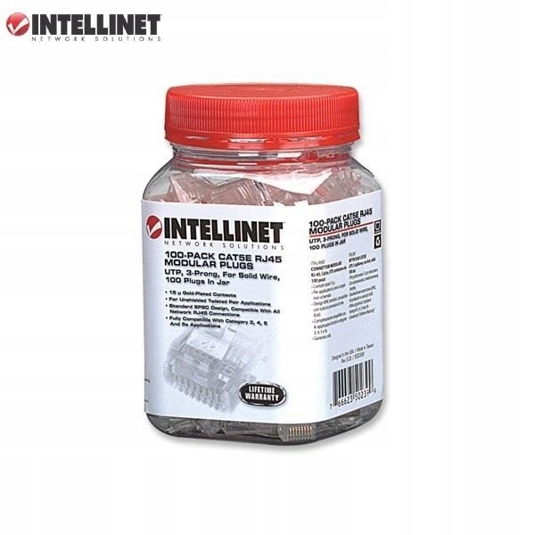 Intellinet Wtyk Intellinet RJ45 8P/8C Utp Cat.5e/drut 100szt.