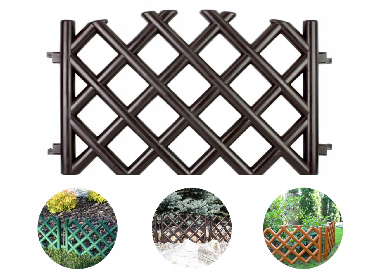 

Solidny Płotek Ogrodowy Myśliwski 3,5mb Brązowy