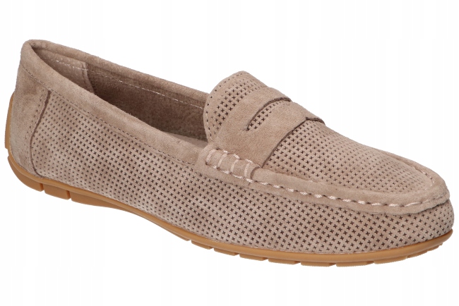 American Club JK13 Originální Módní Kožené Mokasíny Dámské Béžové Boty 40