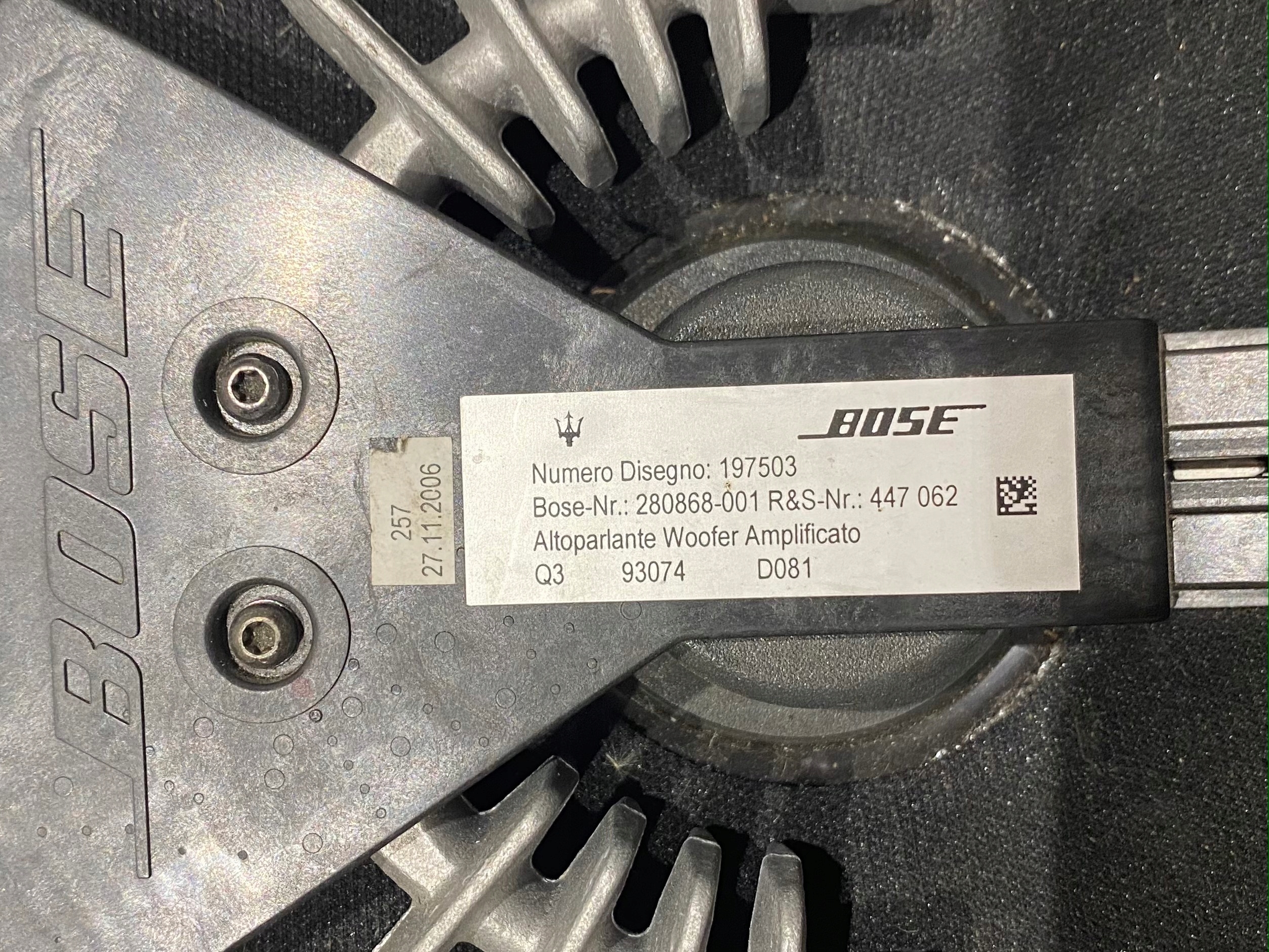 MASERATI QUATTROPORTE GT BOSE speaker 197503