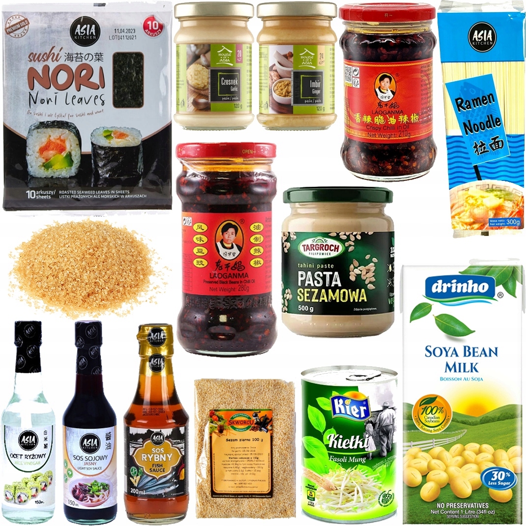 Levně Sada přísad pro přípravu japonské polévky Tantanmen Ramen 14 produktů