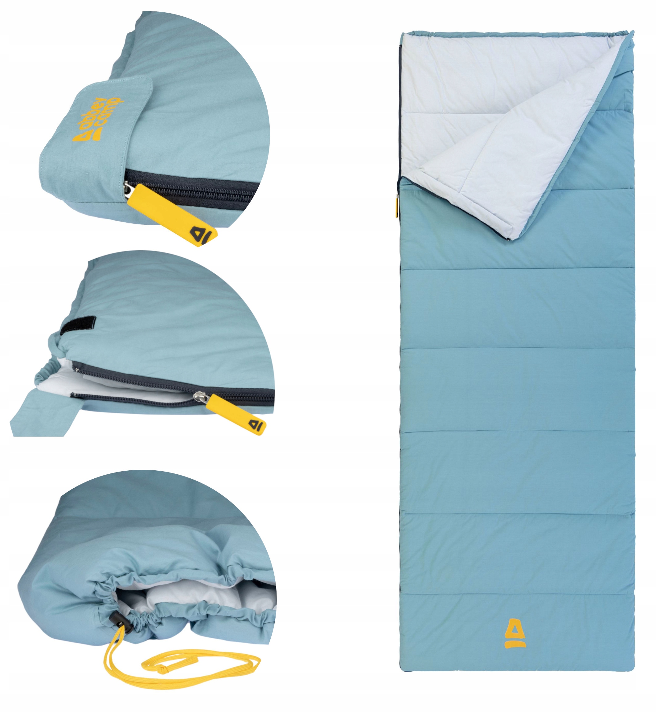 Śpiwór turystyczny bawełniana podszewka chłodzący kołdra Abbey 2w1 210x80cm