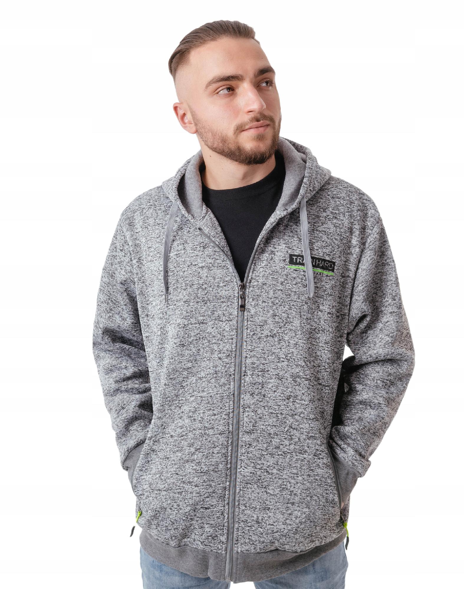

Ciepła Bluza Męska Rozsuwana z Kapturem 2696-3 XL