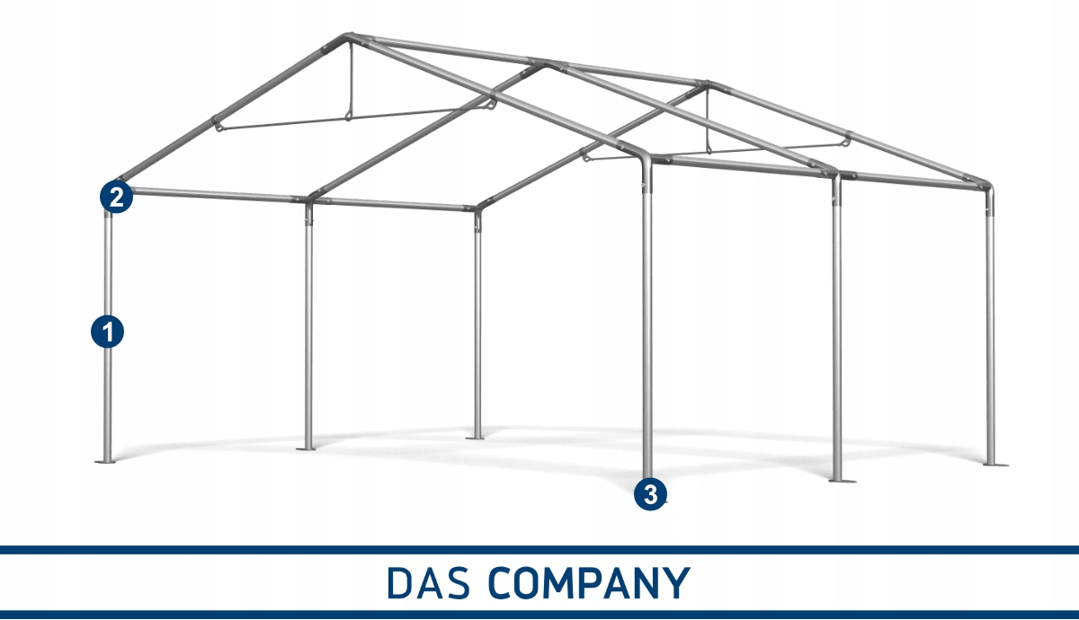 Namiot magazynowy RÓŻNE KOLORY Wysokość 2.9 m