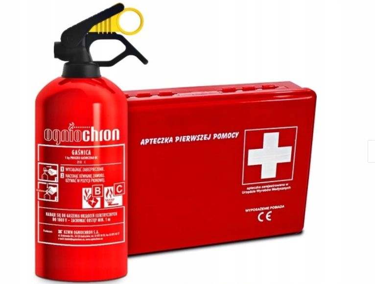 ZESTAW GAŚNICA I APTECZKA DO AUTA