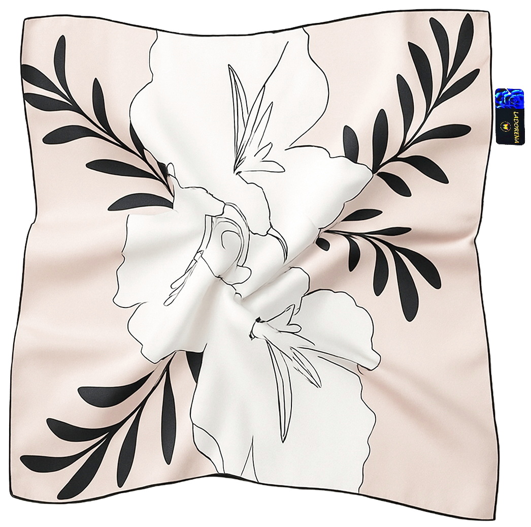 Šátek Hedvábný Šátek 100% Hedvábí Přírodní Moruše Prémiová Kvalita 90x90