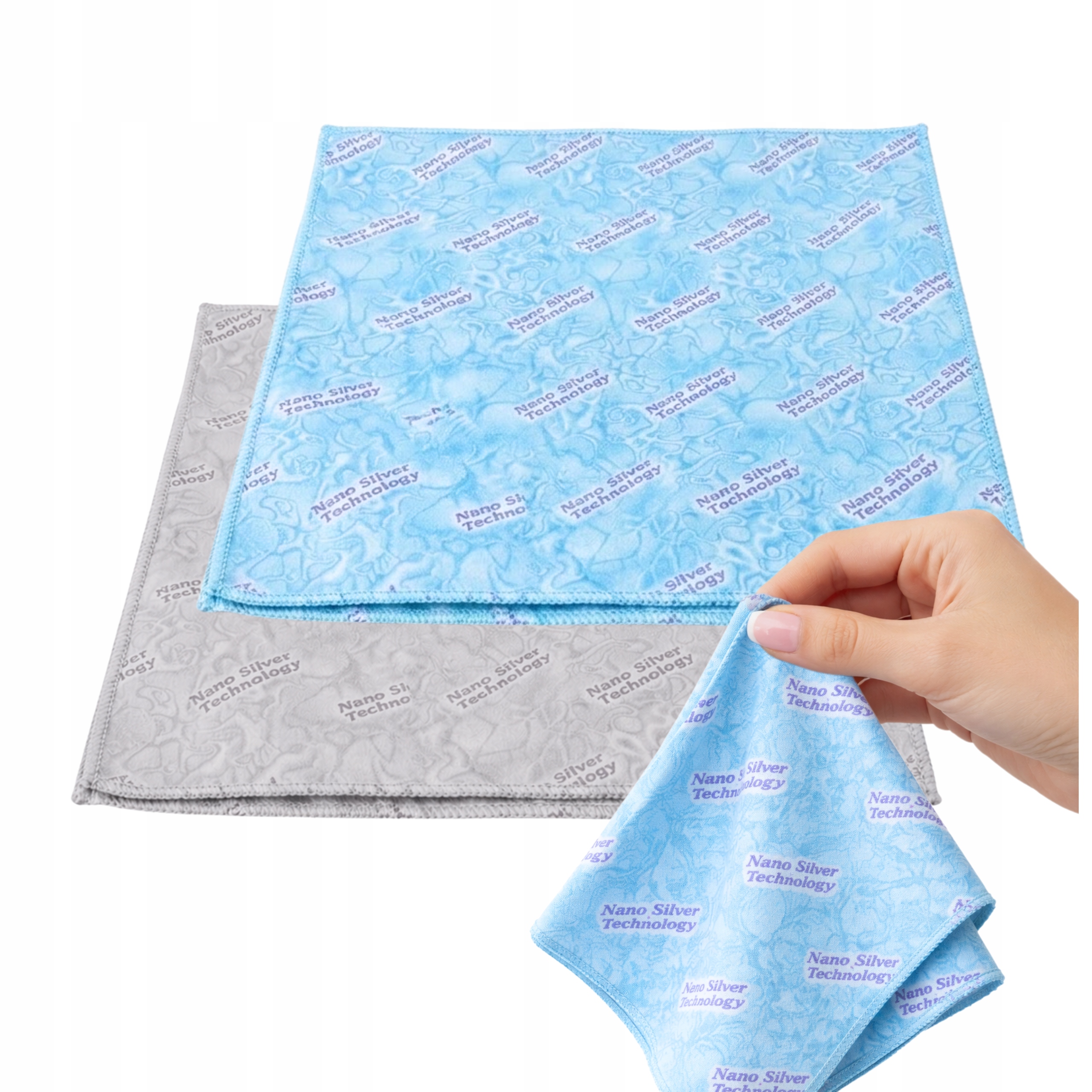 Raypath 2x Utěrka na čištění 38x41 cm Sunbeam Mořský hadřík Šedá