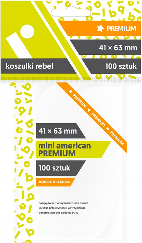 

Koszulki Na Karty 41X63 Mini American Premium