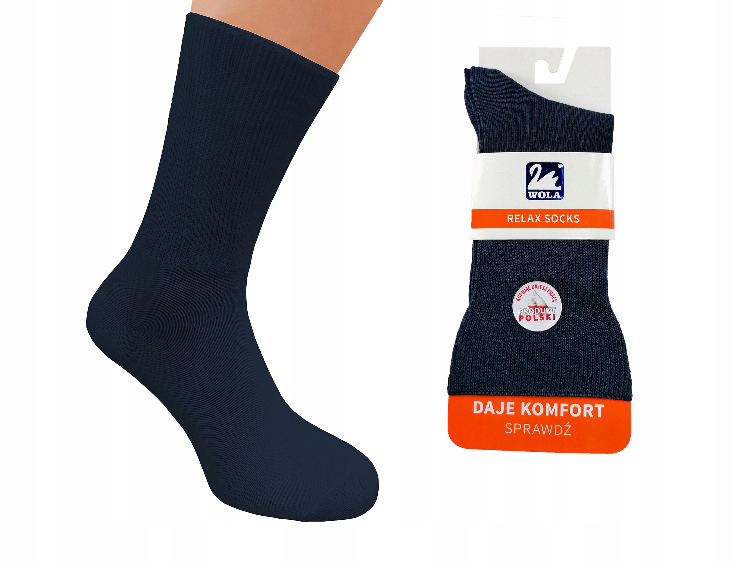 

Wola skarpetki bawełniane Relax, navy B94, 42-44