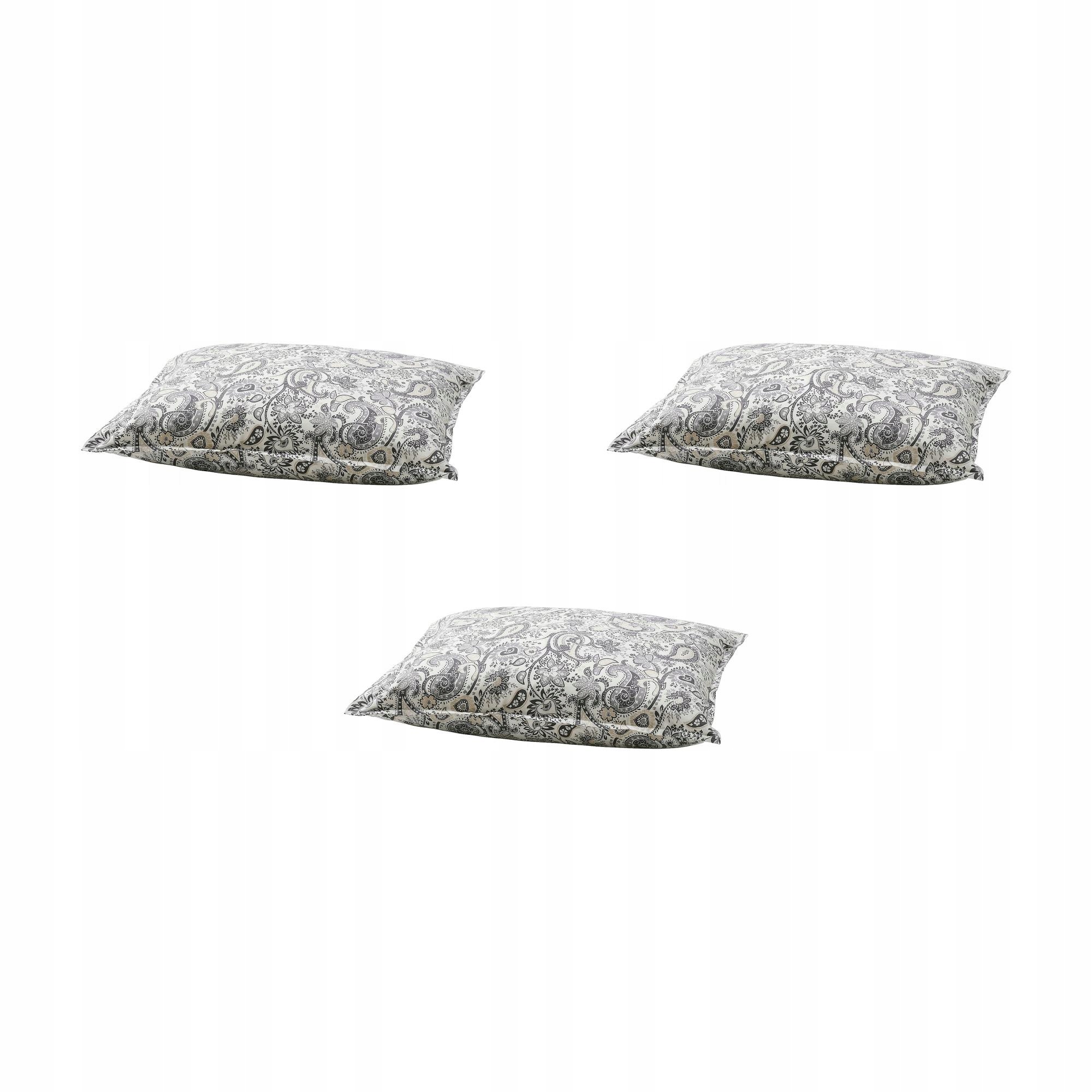 3 ks Povlak na polštář Rodgersia Šedý Bílý 50x60 cm Elegantní Komfortní
