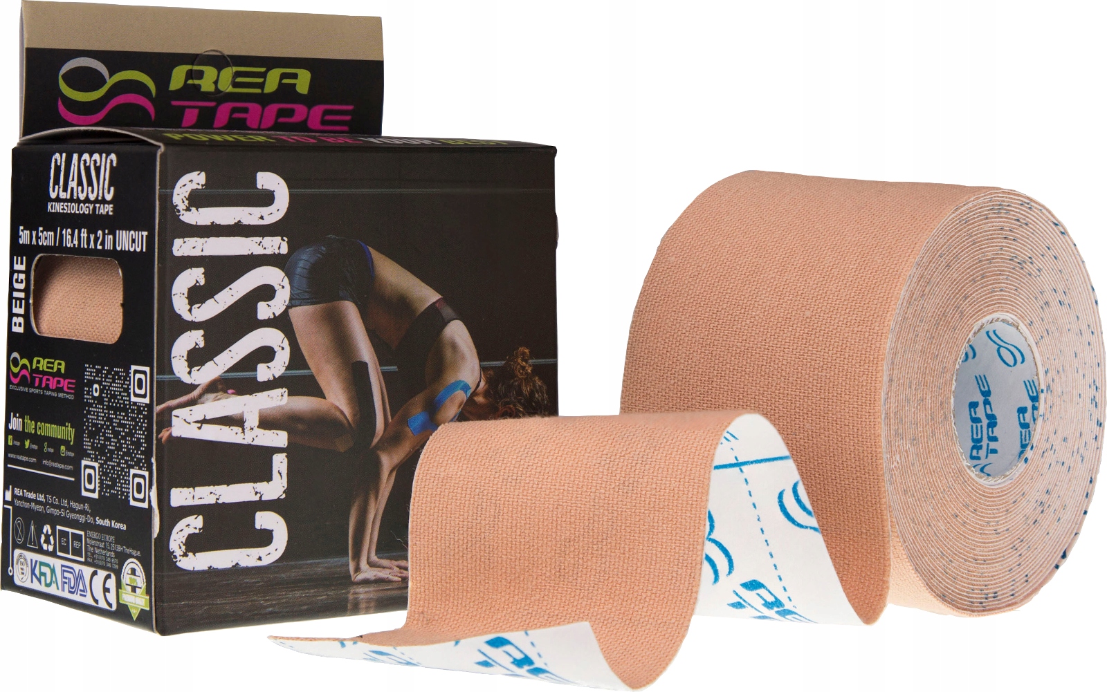 

Rea Tape Classic 5x5cm 1szt Beżowy