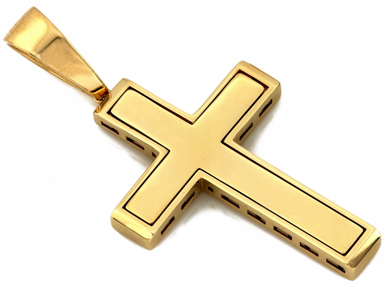 Přívěsek zlatý 585 14k velký křížek bez obrázku 5.87g