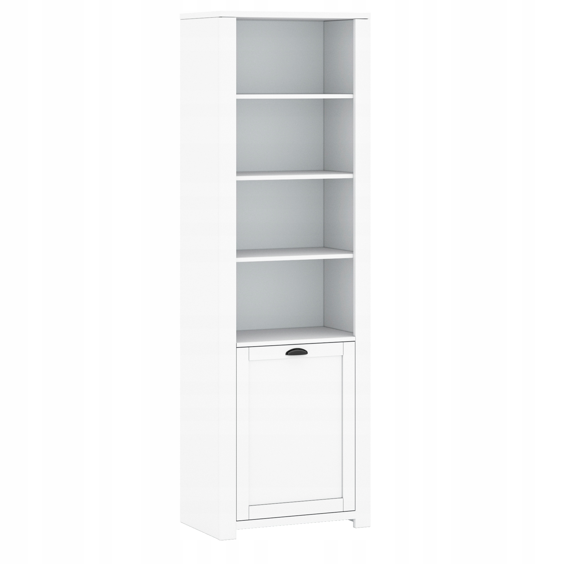 Regał do salonu 1D biały 198 cm wysokość