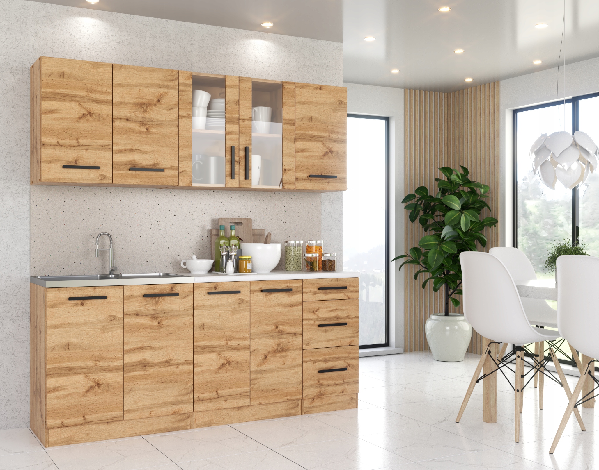 Meble kuchenne Zestaw mebli kuchennych Kuchnia ENZO 2.0m RÓŻNE KOLORY KW Marka Blanco