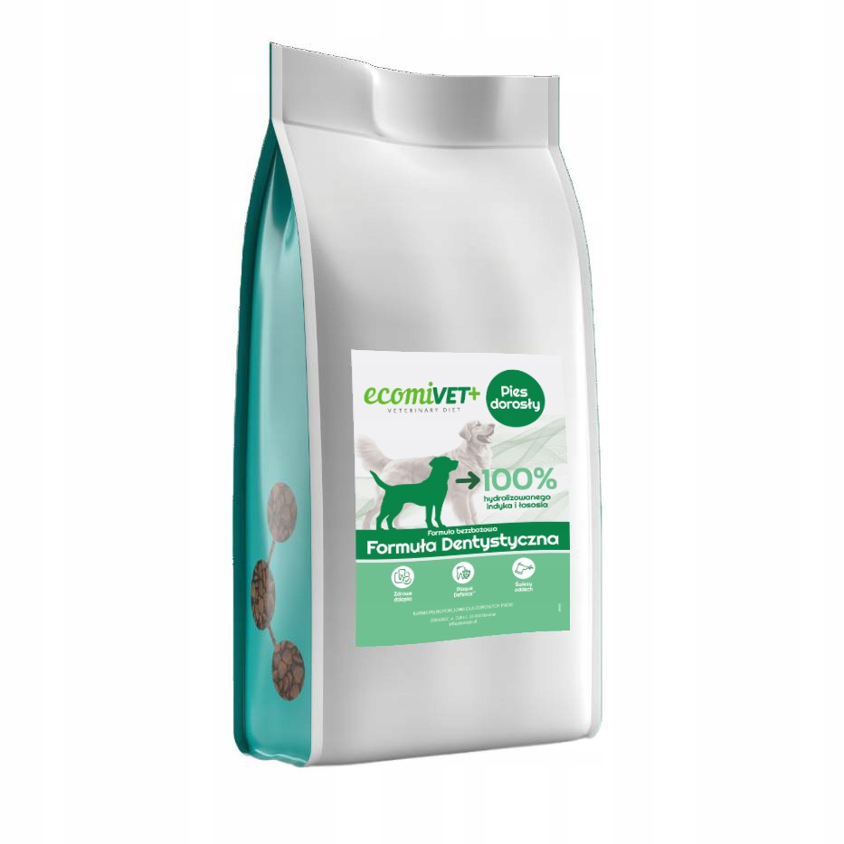ecomiVET+ Zubní formule 10 kg dieta pro psa 100% hydrolyzát Krůta