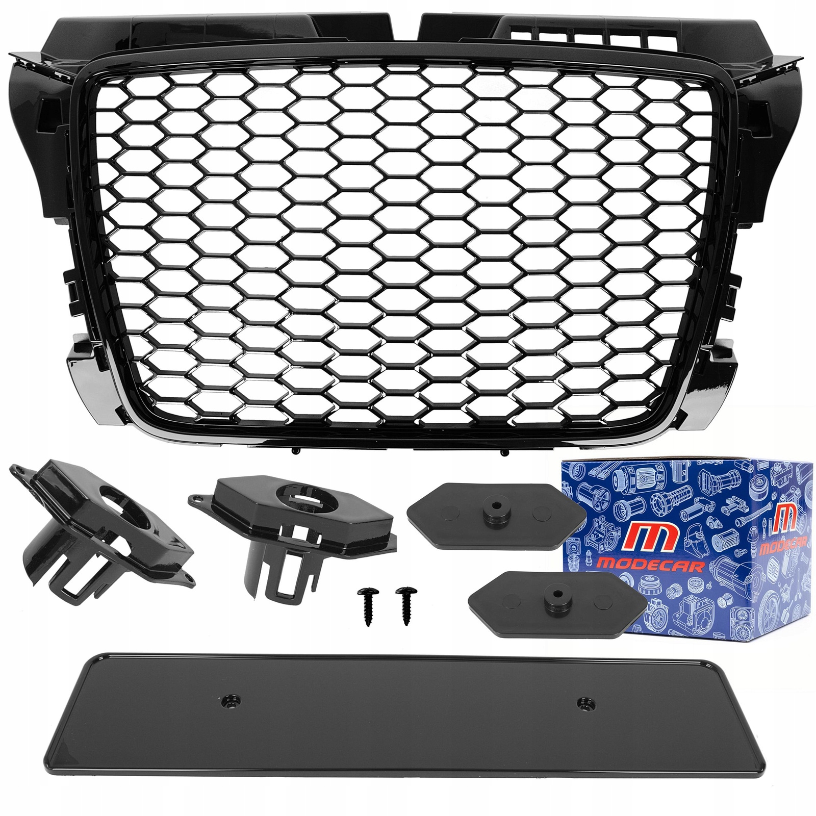 Audi A3 8P Lift 08-12 Atrapa Grill Mřížka Tuning Medová Plástev Černý Lesk