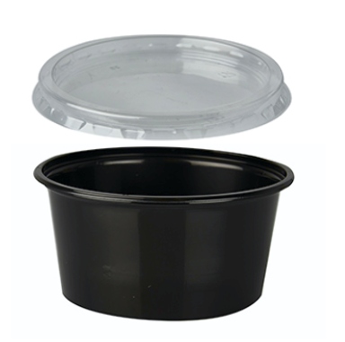 

Pojemniki czarne wieczka Sos Dip 80ml 100szt