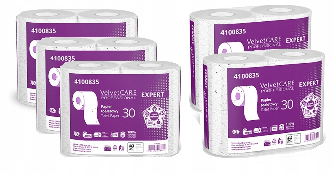 

Velvet Expert Papier toaletowy 3-warstwy 5x4rolki
