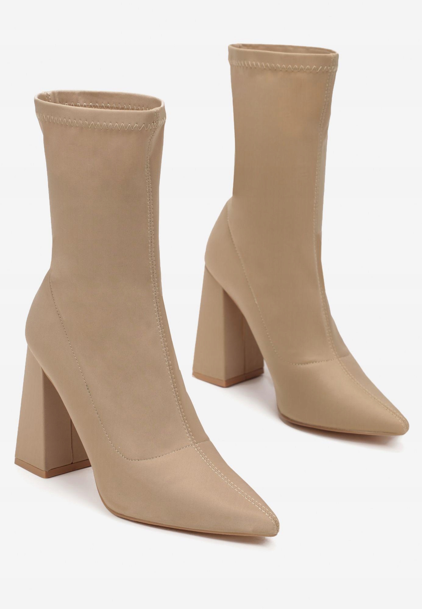 

Born2Be Khaki Botki damskie 38 Materiał tekstylny