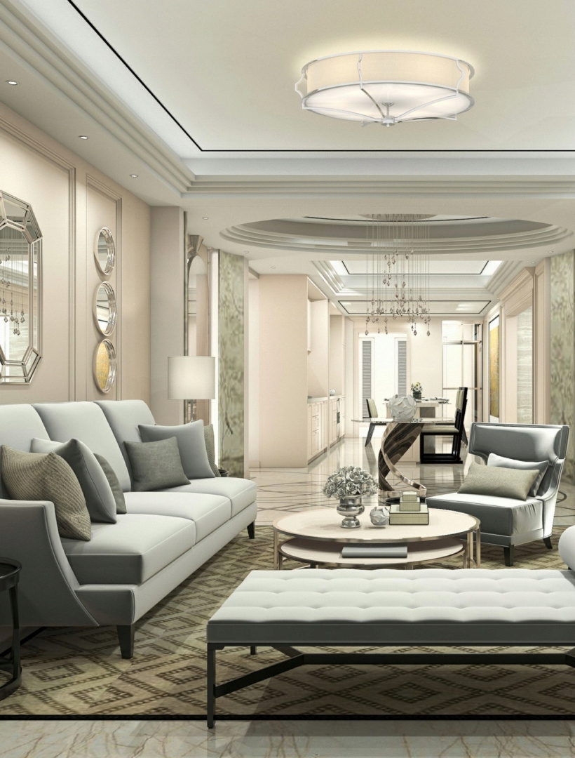 Stropné Svietidlo okrúhly Orlicki Design 65 x 65 cm biely, strieborný