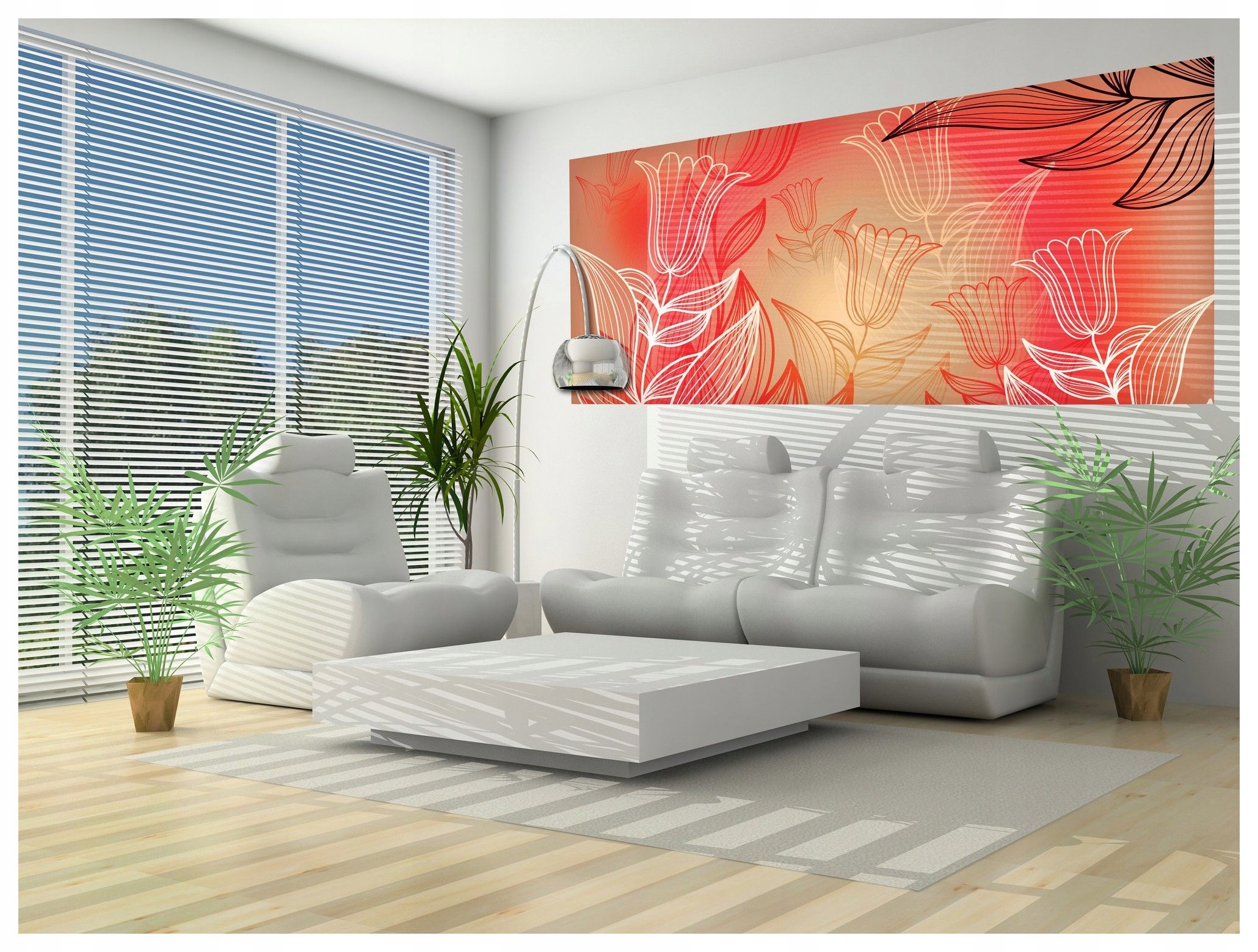 Fototapeta Tulipány moderní květinové motivy do obývacího pokoje 250x104 lepidlo