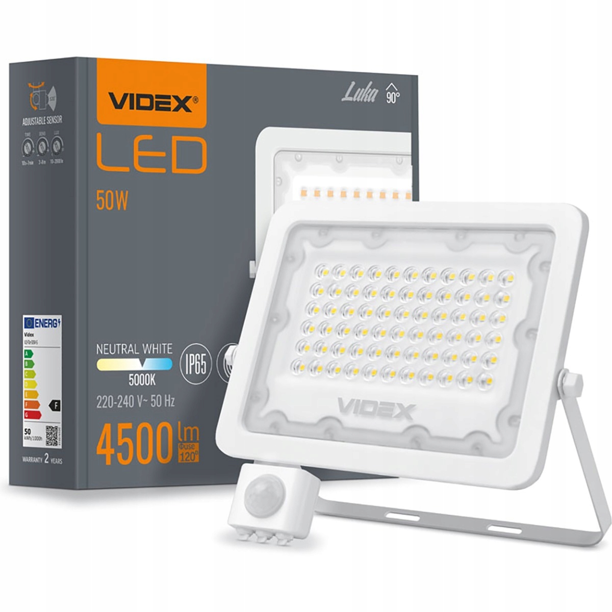 

Naświetlacz Led Lampa 50W 5000K IP65 Czujnik Ruchu