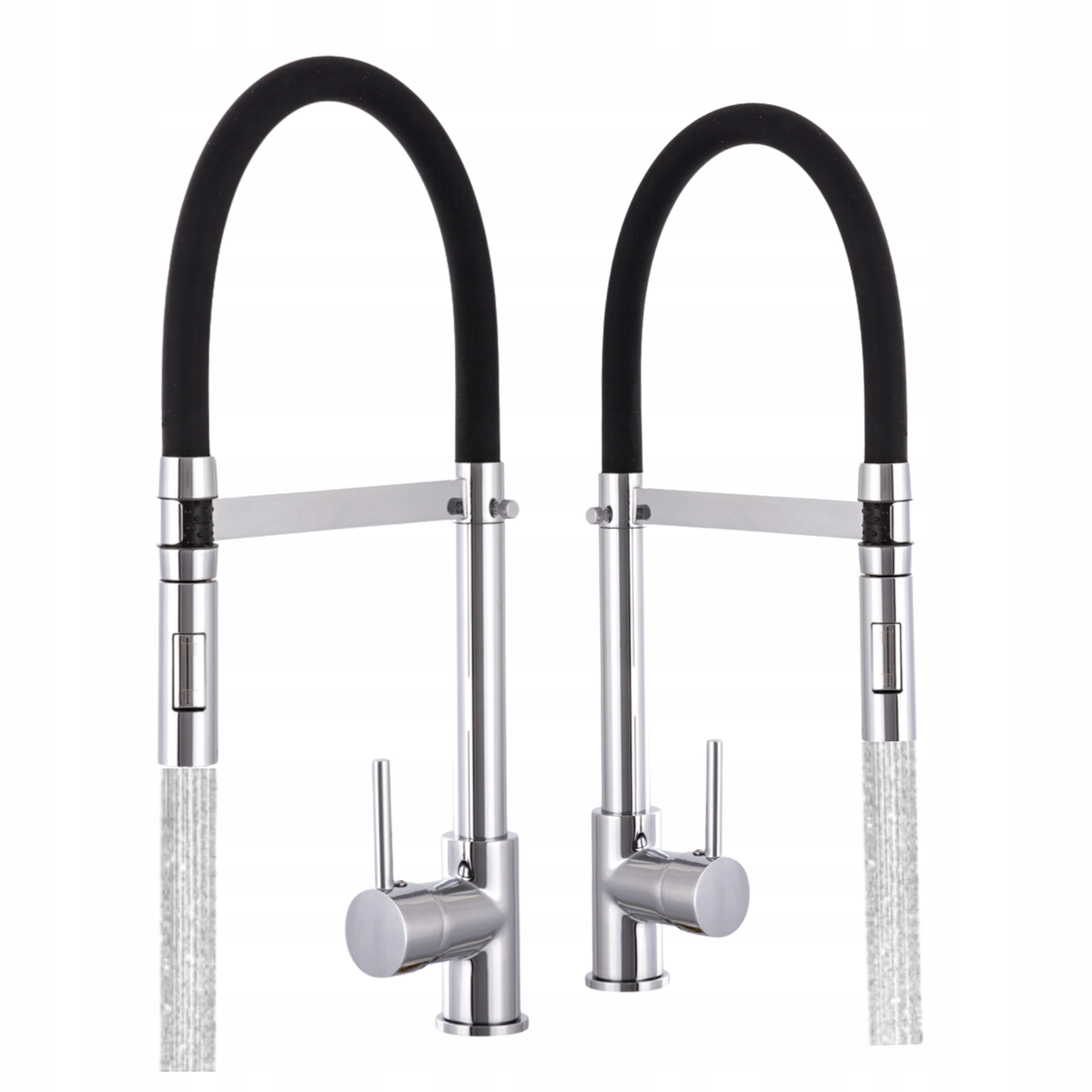 Kuchynská batéria Vento Chrom s výsuvným elastickým výtokom Kuchynský kohútik