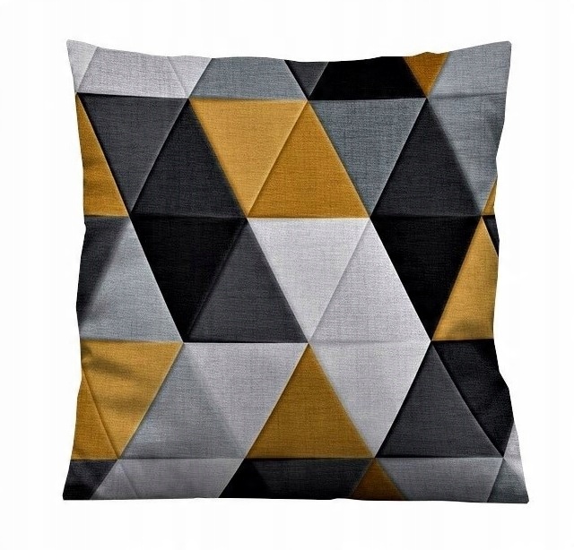 

Poszewka na Poduszkę Musztarda 35x35cm 3D velvet