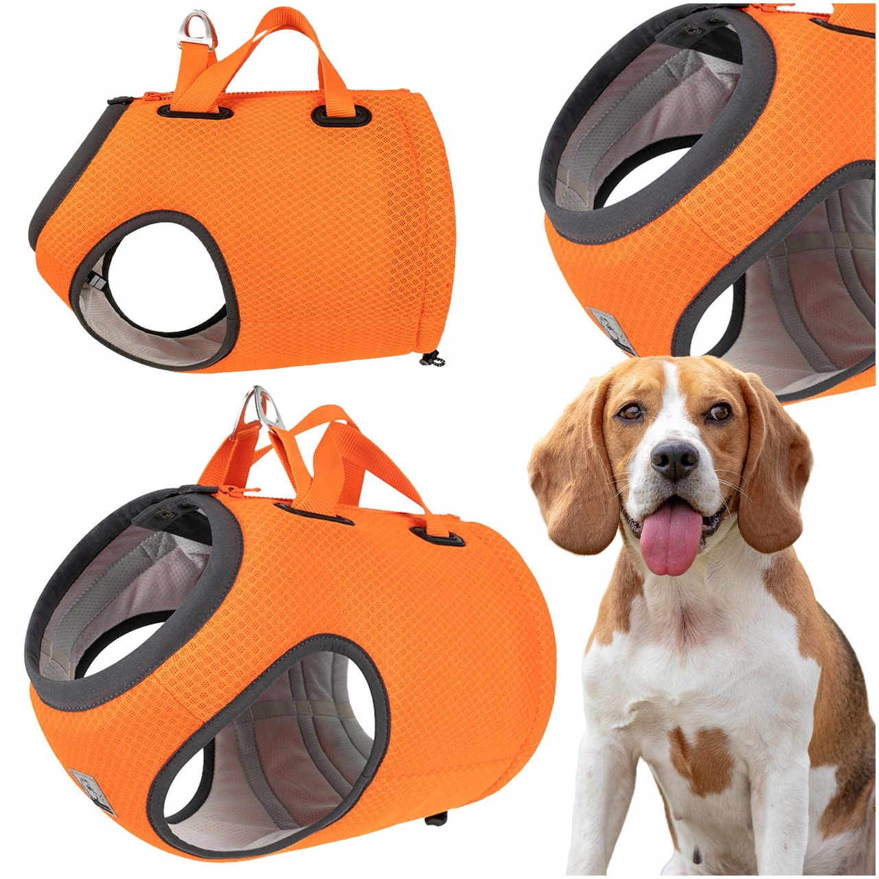 Levně Postroj Do Auta Pro Psa S Atestem Truelove Expedition Oranžový M