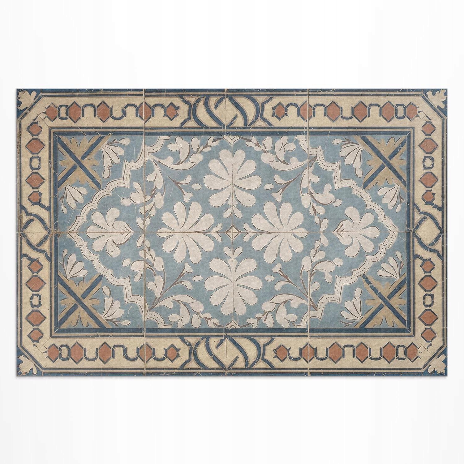 Vinylový koberec Outdoor Geometrické kvetinové vzory v retro štýle 150 x 100 cm