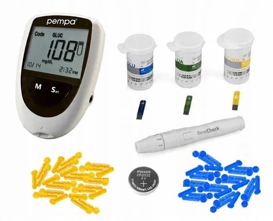

Pomiar 3W1 Cholesterol, Kwas Moczowy, Glukoza