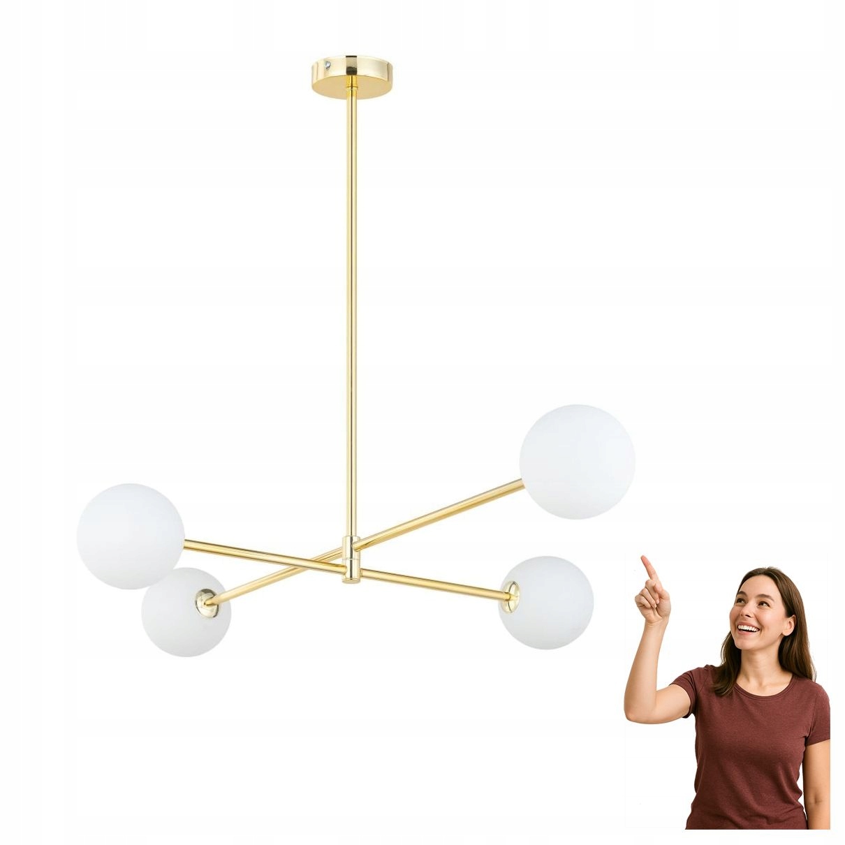 Stropná lampa Sarius Gold 4737 Tk Lighting