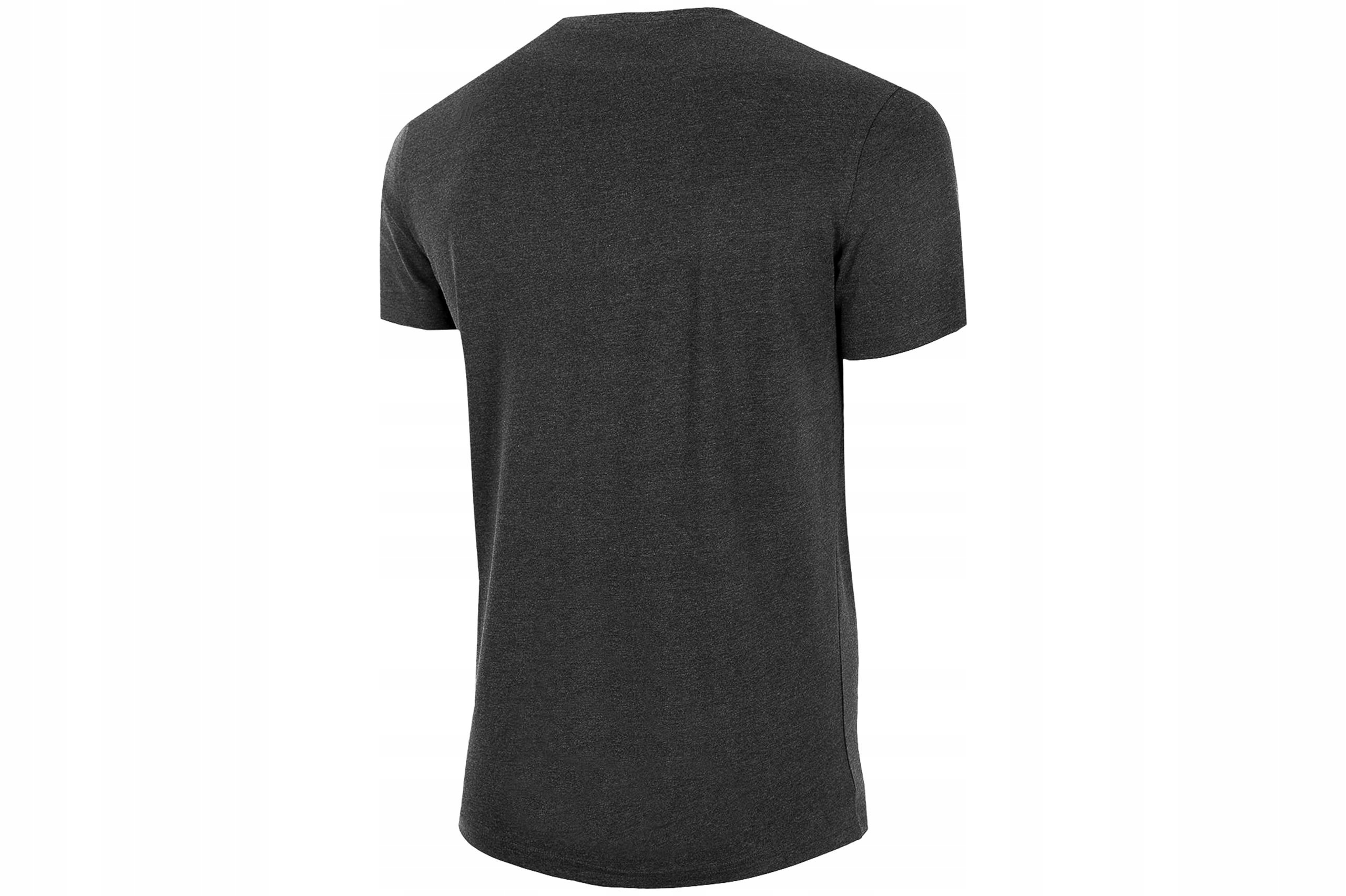 T-SHIRT 4F MĘSKI H4L22 TSM352 SZARY R. XL Dekolt okrągły