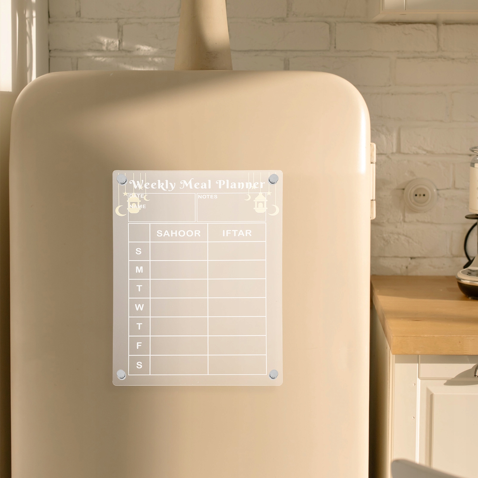 NAKLEJKI MAGNETYCZNE AKRYLOWE PLANER POSIŁKÓW RODZINNYCH Rozmiar inny