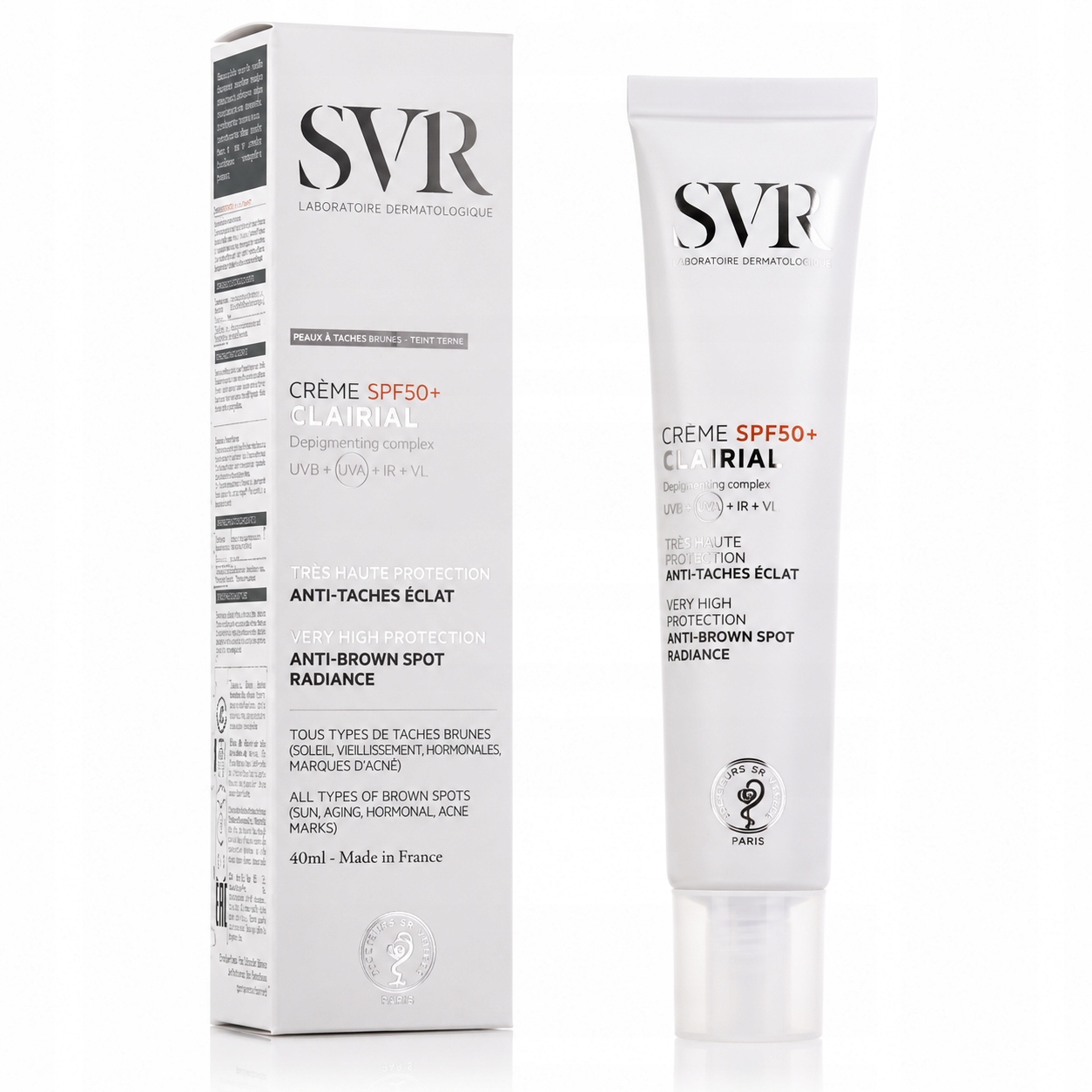 Svr Clairial Crème Spf 50+ Delikatny Krem Przeciw Przebarwieniom 40 ml