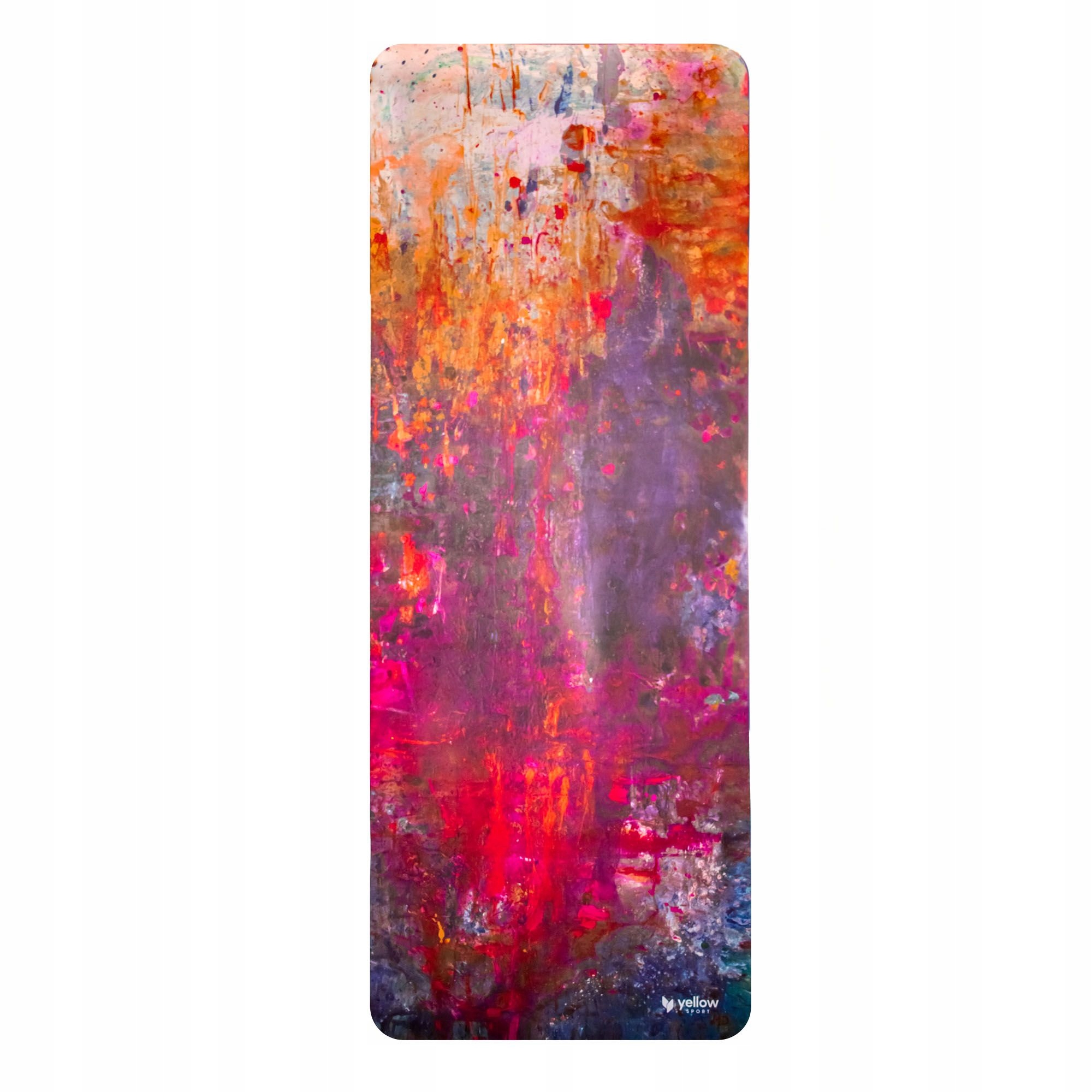 Mata Do Ćwiczeń jogi kauczuk antypoślizgowa 185x68x0,4cm yellowSPORT róż
