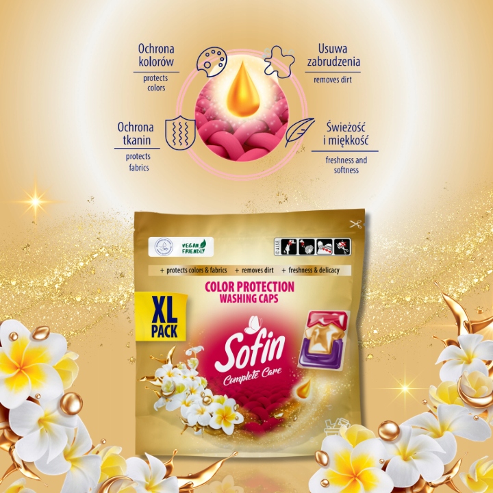 Sofin Kapsułki do Prania Kolorowych Tkanin Color Ochrona Kolorów 66 prań Marka Sofin