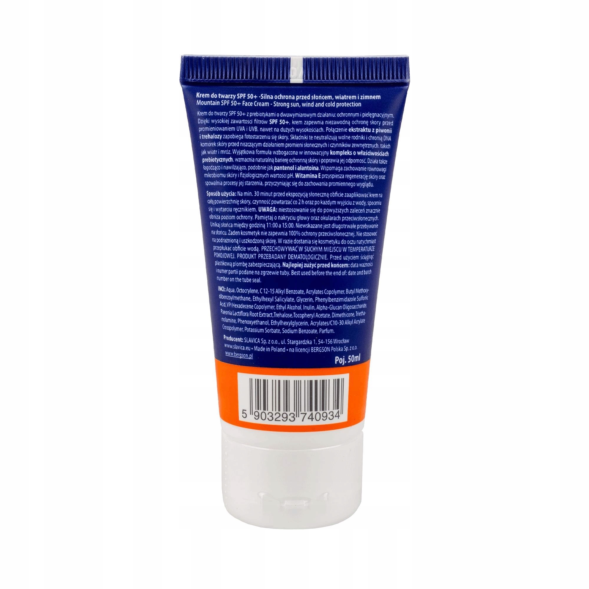 BERGSON KREM OCHRONNY SPF 50+ ochrona przed słońce Marka Bergson