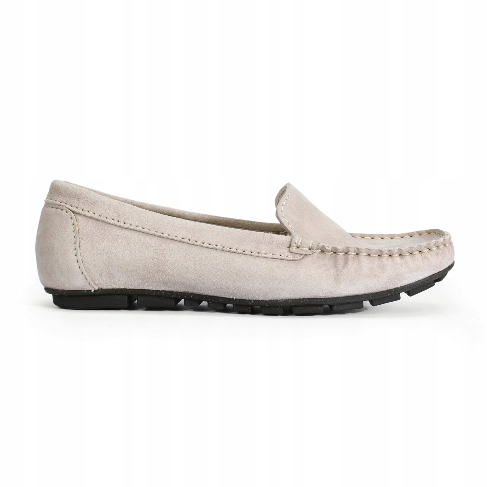 DOMENO Beżowe mokasyny damskie SOFIA Model Beżowe mokasyny damskie SOFIA