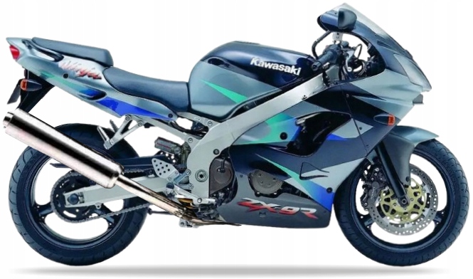 Samolepky Na Motocykl Juula Pro Kawasaki Zx 9R 2001 Šedé T8
