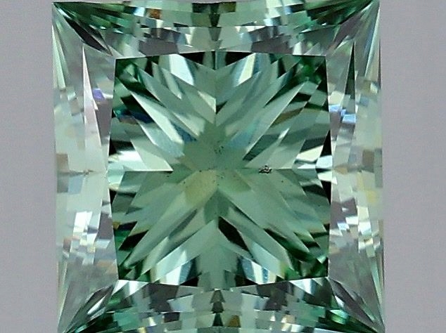 Diament laboratoryjny 2.01ct Zielony (Fancy Vivid Green) PRINCESS VS2 IGI