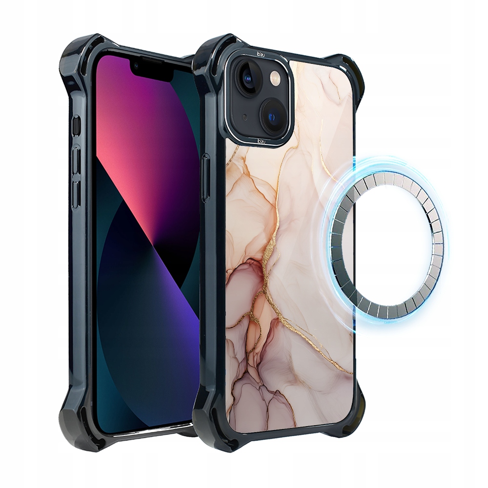 Pouzdro pro iPhone 13 Ibizu DropGuard Ultra s MagSafe, růžový alabastr