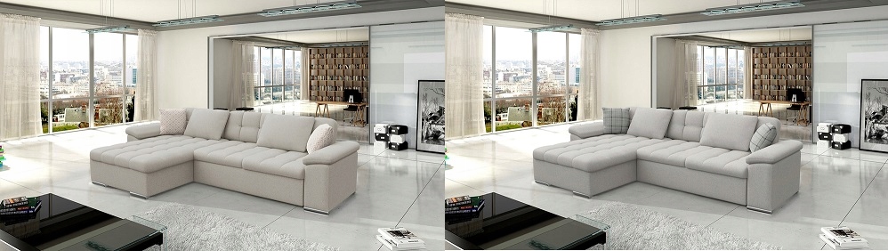 Narożnik DIANA funkcja spania, pojemnik na pościel Wysokość mebla 76 cm